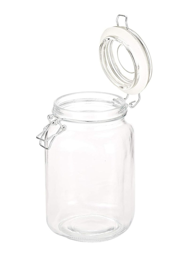 AKDC Glass Jar with Glass Lid and Metal Clip,2LTR - Image 2