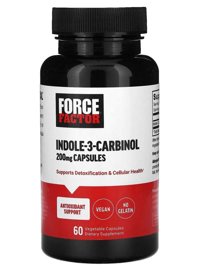 Force Factor Indole-3-Carbinol 200 mg 60 Vegetable Capsules