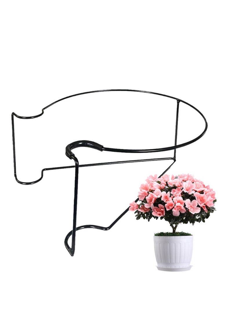 سلة معدنية معلقة 27 سم. حامل وعاء الزهور القوي وشقق النبات بقدرة 15 رطل - سلة زراعة متينة للبستنة العمودية للشرفة / الحديد. بناء معدني مقاوم للصدأ لعرضات النبات الداخلية / الخارجية - Image 1
