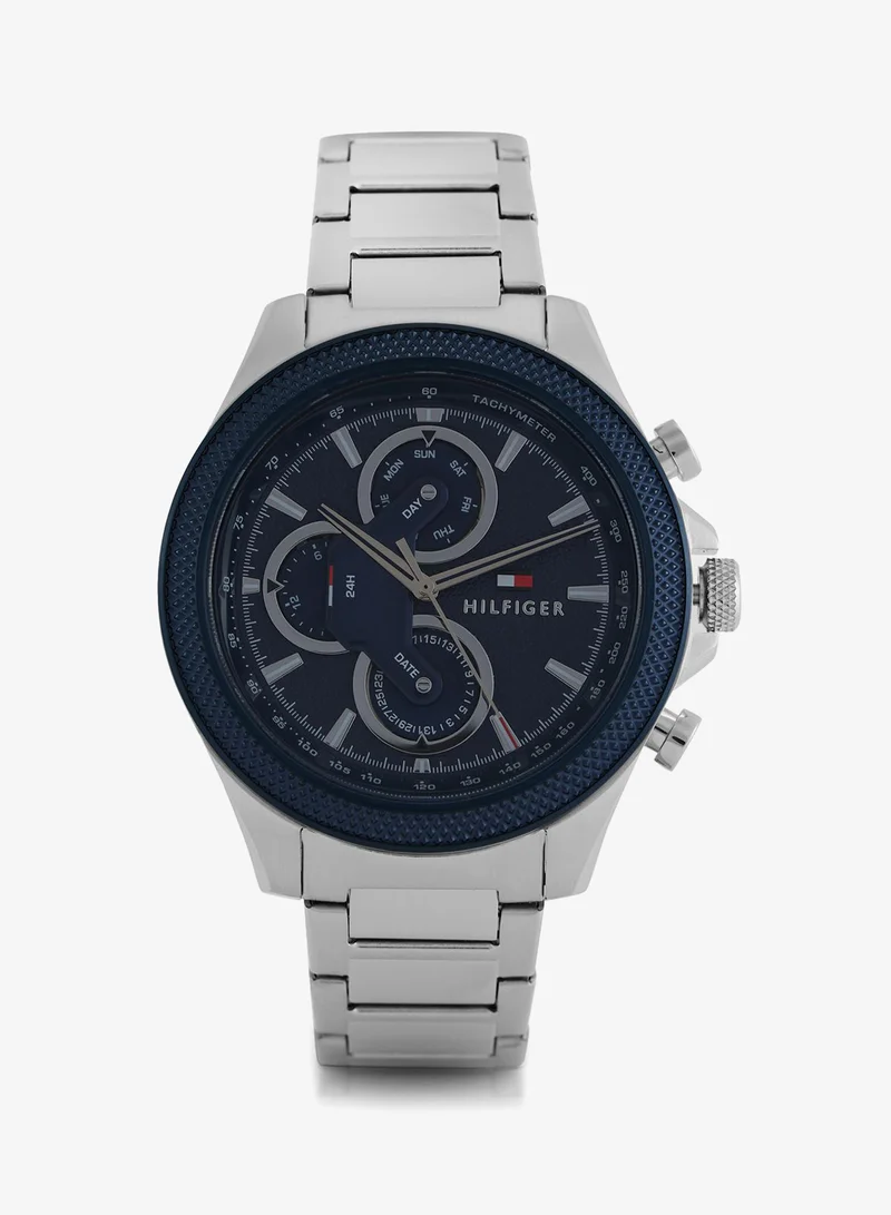 Mens Analog Multifunction Quartz Watch With Silver Stainless Steel Bracelet - 1792080