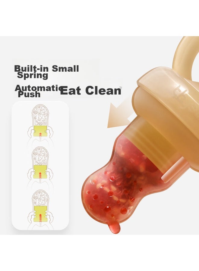 Shixi Yiyi Le 8 Months+, Baby Fruit Teether, Baby Comforting Teether, Fruit And Vegetable Pusher, Supplementary Food Device, L Size + Bite Bag, L Size - Image 3