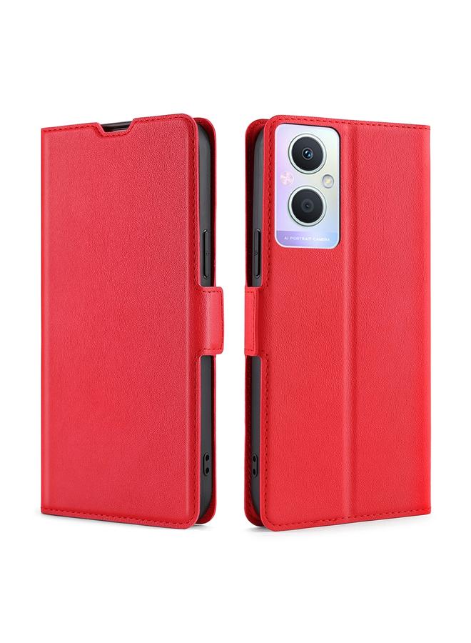 اس-توب جراب لهاتف OPPO A96 5G، جراب هاتف جلدي أفقي قابل للطي مع مشبك جانبي رفيع للغاية - Image 1