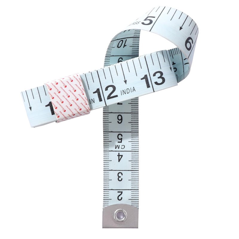 Bureaucrat Bureaucrat Measuring Tape Body Measurement Inch Tape 60 Inches150 CMs Double Side Rulers Fiberglass Flexible PortableSewing Dress Making Tailors TapeP3Pink BlueWhite  - Image 4