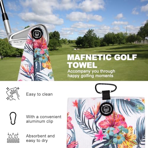 BAIRBRE Golf Towel Magnetic Golf Bags Towel with Clip for Men & Women，Microfiber Fabric Waffle Pattern Golf Towels for Strong Hold to Golf Carts or Clubs (White) - Image 3