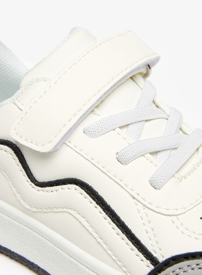 LBL by Shoexpress Colourblock Sneakers with Hook and Loop Closure  - Image 5