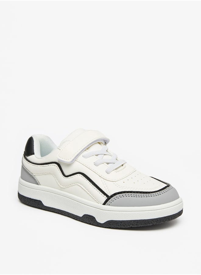 LBL by Shoexpress Colourblock Sneakers with Hook and Loop Closure  - Image 3