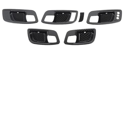 CheroCar for Charger Inner Door Handle Bowl Cover Trim for Dodge Charger 20112026for Chrysler 300 300C 201520266Pcs ABS Black Carbon Fiber Interior Door Handle Protector Decoration Accessories - Image 1