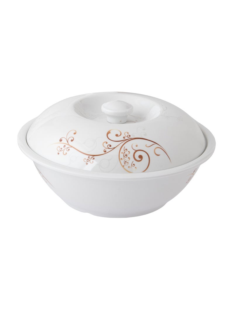 سي سي بن شيهون طقم سفرة ميلامين 80 قطعة أبيض ساده مناسب للاستخدام اليومي و أمن في الميكرويف و أمن في غسالة الصحون - Image 5