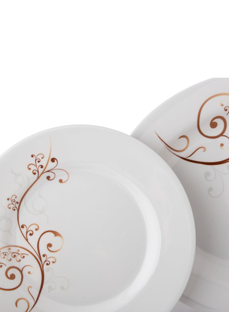 سي سي بن شيهون طقم سفرة ميلامين 80 قطعة أبيض ساده مناسب للاستخدام اليومي و أمن في الميكرويف و أمن في غسالة الصحون - Image 3