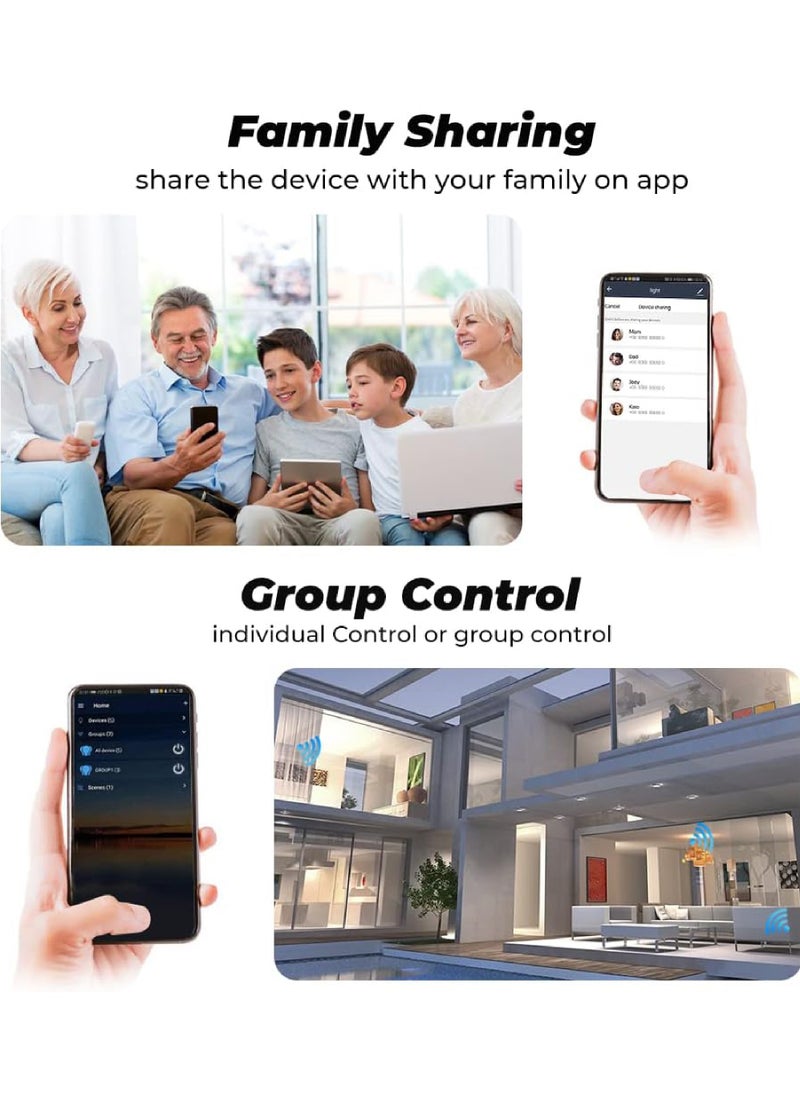 Rock Pow - 20A Tuya Smart Plug WIFI Wireless Socket Timing Schedule Power Monitoring Overload Protection Smart Life App Remote Control Works with Alexa and Google Home - Image 1