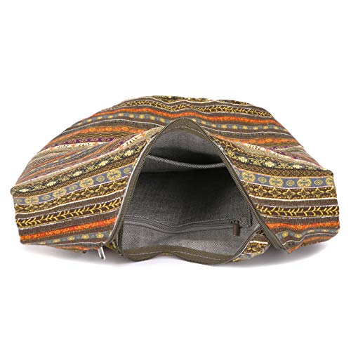 Coton Pose Women Shoulder Handbags Fashion canvas Hippie Crossbody Bags Bohemian Animal Prints Hobo Bags (Green-Orange) - Image 5