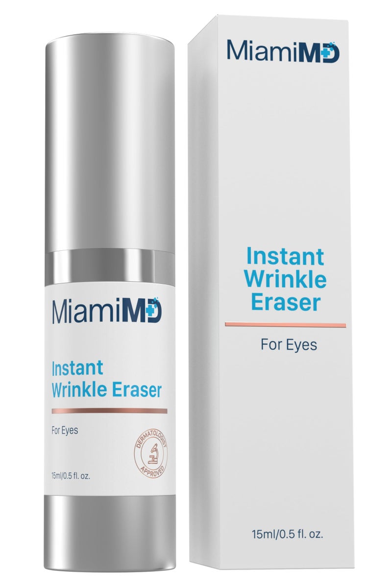 Instant Wrinkle Eraser 15ml Face Serums for Anti Aging for All Skin Types  Anti Wrinkle Serum for Face  Neck  Cream for Fine Lines Wrinkles and Crows Feet  Fragrance Free