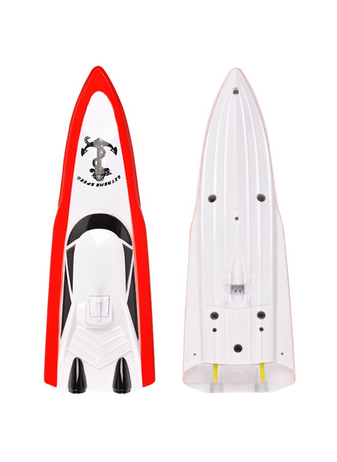 Mini Remote Control Boat Fast Raft Children's Water Toy Summer Four-channel Submarine Electric Boat Model-Color:Orange  - Image 2