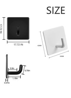 Gonice Hooks Adhesive Wall Hooks Bathroom Hanger Self-adhesive Heavy Duty Towel Shower Hooks Wall Mount Stick On 304 Stainless Steel Hooks for Hanging Towel  - Image 4