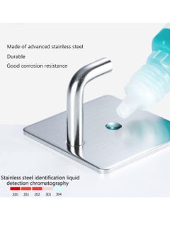 Gonice Hooks Adhesive Wall Hooks Bathroom Hanger Self-adhesive Heavy Duty Towel Shower Hooks Wall Mount Stick On 304 Stainless Steel Hooks for Hanging Towel  - Image 5