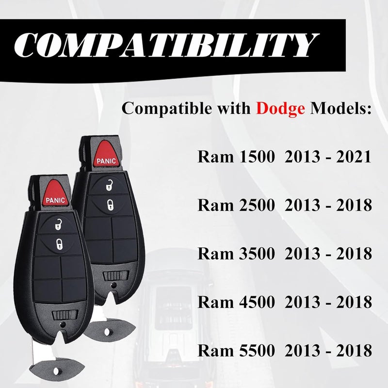 MechanMagic Key Fob Replacement for Dodge Ram 1500-5500 - Image 3