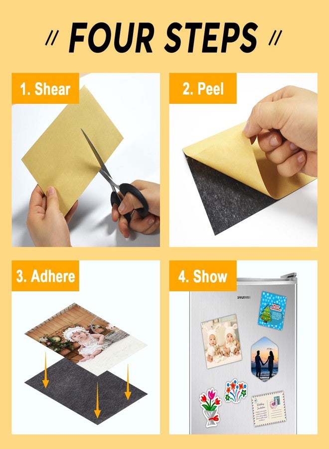 Towjug Cuttable Magnetic Sheets 6 Pack, Each 8" x 10", Stick Magnetic Paper with Adhesive Backing for Crafts, Paper Magnets and Stickers - Image 5