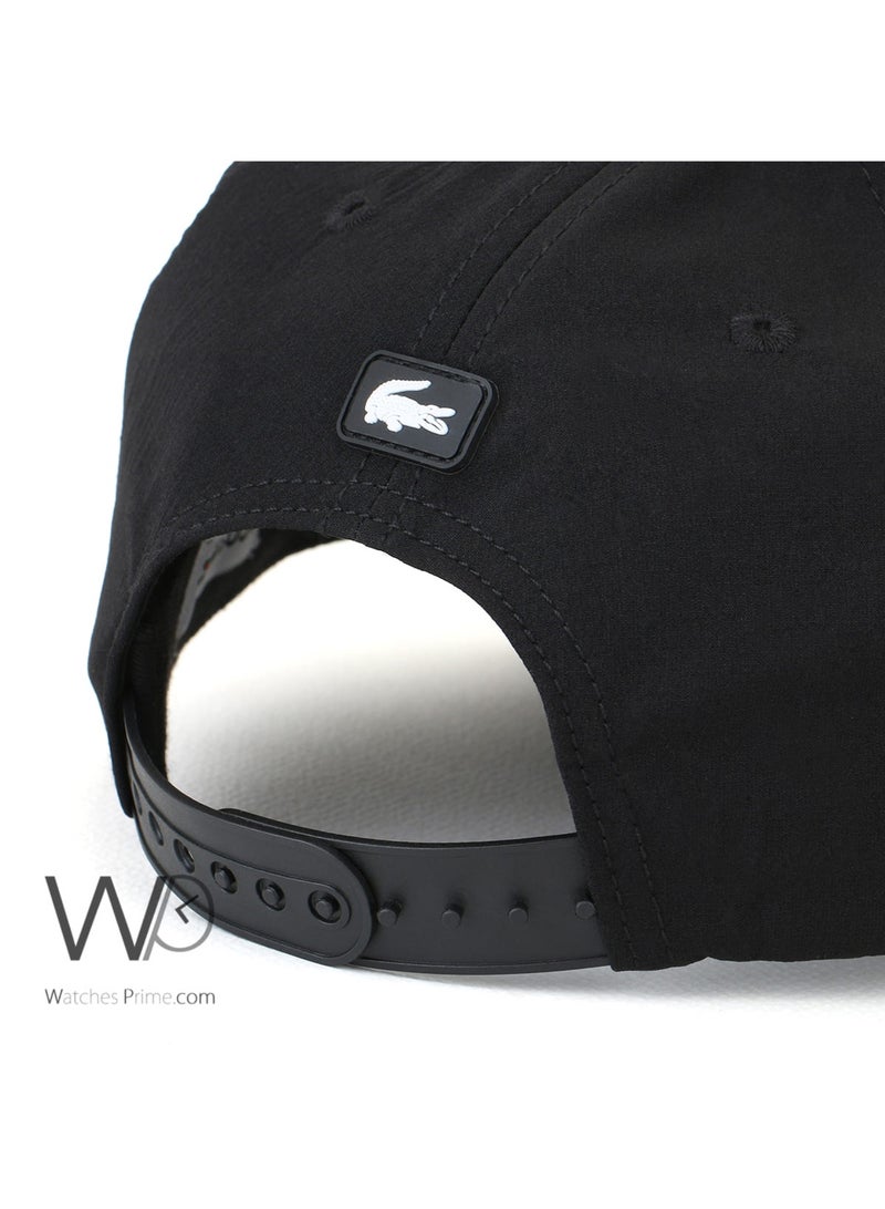 LACOSTE Lacoste Sport Established 1927 Baseball Hat Black Cotton Cap  - Image 3