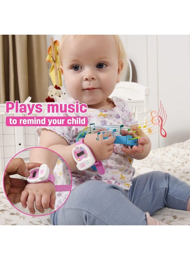 SKYROKU Silicone Kids Potty Training Timer Watch With Flashing Lights And Music Tones Toddler Toilet Training Aid Water Resistant (Pink)  - Image 3