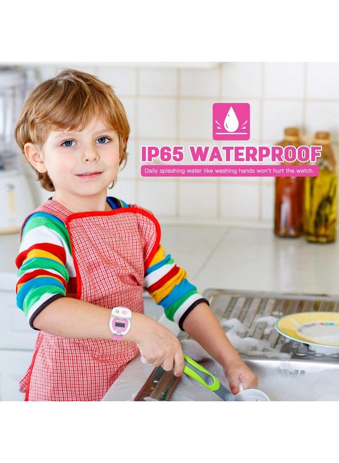 SKYROKU Silicone Kids Potty Training Timer Watch With Flashing Lights And Music Tones Toddler Toilet Training Aid Water Resistant (Pink)  - Image 5