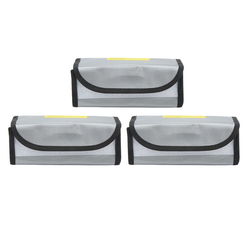 3Pcs Fireproof Lipo Battery Safe Bag For Storage And Charging Protection - Image 2