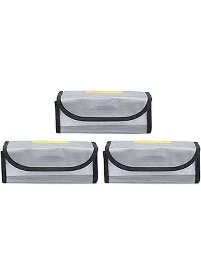 3Pcs Fireproof Lipo Battery Safe Bag For Storage And Charging Protection - Image 1