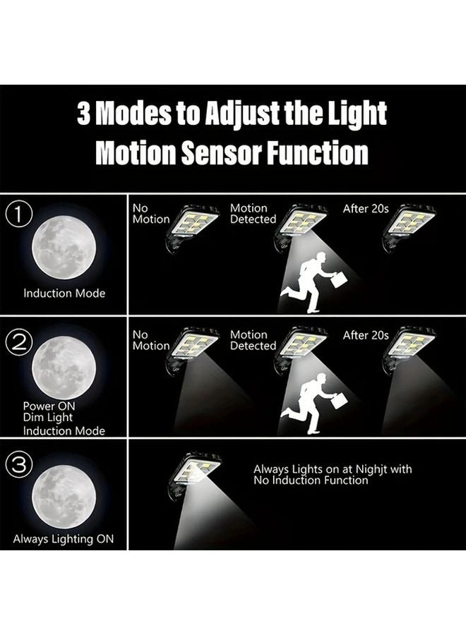 4 قطع أضواء الحائط الذكية بالطاقة الشمسية مع مستشعر الحركة للإضاءة الأمنية الخارجية - Image 4
