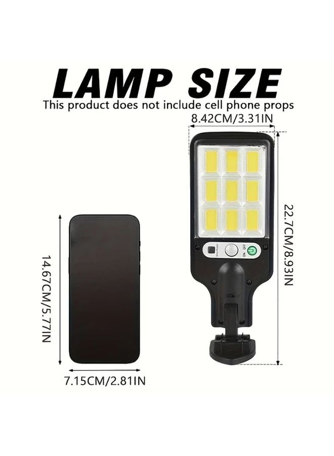 4 قطع أضواء الحائط الذكية بالطاقة الشمسية مع مستشعر الحركة للإضاءة الأمنية الخارجية - Image 3