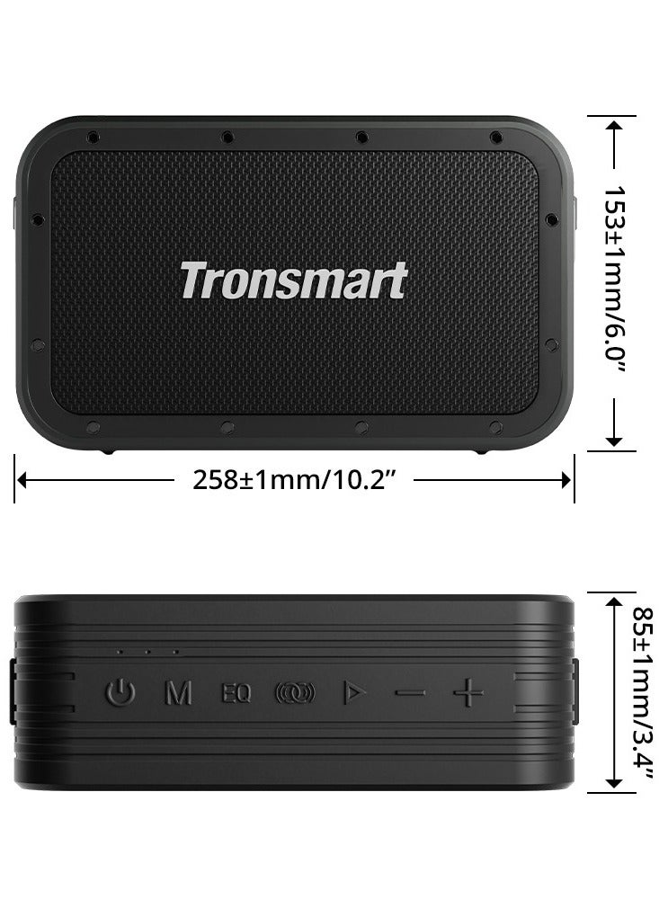 Tronsmart Force MAX 80W Bluetooth Speaker, Wireless Portable Speakers SoundPulse IPX6 against Water Bass 3D, Wireless Party Speaker - black - Image 3