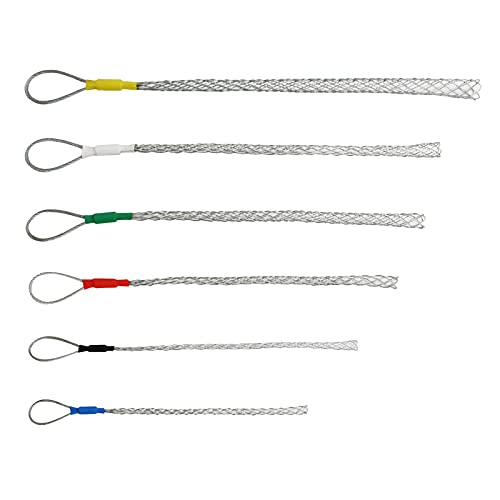 VGongTech Cable Pulling Grip Sock Kit Galvanizing Steel Antislip Pipe Cable Wire Pulling Grips Lassos Set Flexible Eye Mesh Rope Set - Image 1