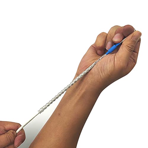 VGongTech Cable Pulling Grip Sock Kit Galvanizing Steel Antislip Pipe Cable Wire Pulling Grips Lassos Set Flexible Eye Mesh Rope Set - Image 4