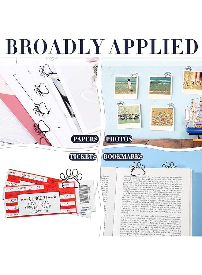 إيروريكس مشبك ورق على شكل مخلب كلب للمكتب واللوازم المدرسية، هدية مثالية لمحبي الحيوانات وعلامات مرجعية باللون الأسود - Image 5