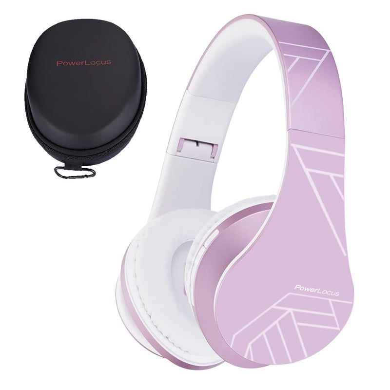 PowerLocus Kids Headphones Over-Ear, Bluetooth Wireless Headphones for Kids,with Microphone, Safe 85DB Volume Limited, Foldable with Carry Case, Audio Cable, Micro SD mode for Online Classes,PC,Phones - Image 1