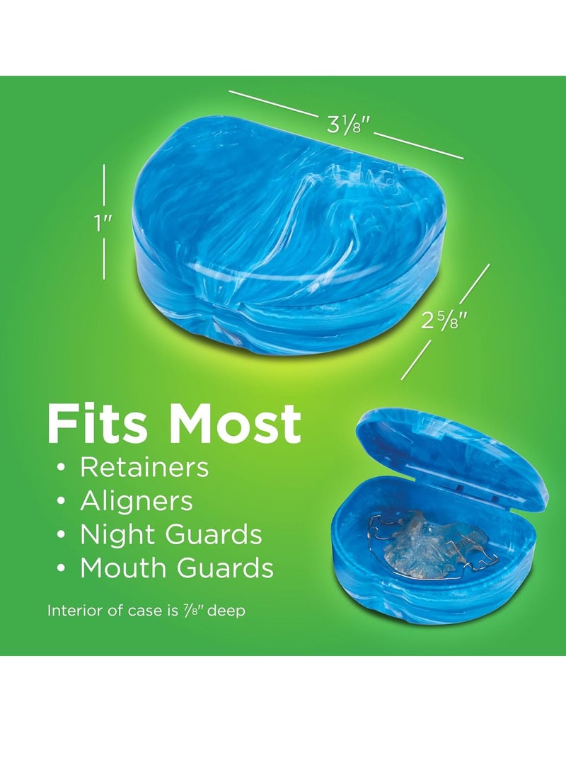 Practicon Practicon Marble Retainer Cases, Orthodontic Aligner Case, Mouth Guard Holder (3 Pack) (Assorted)  - Image 2