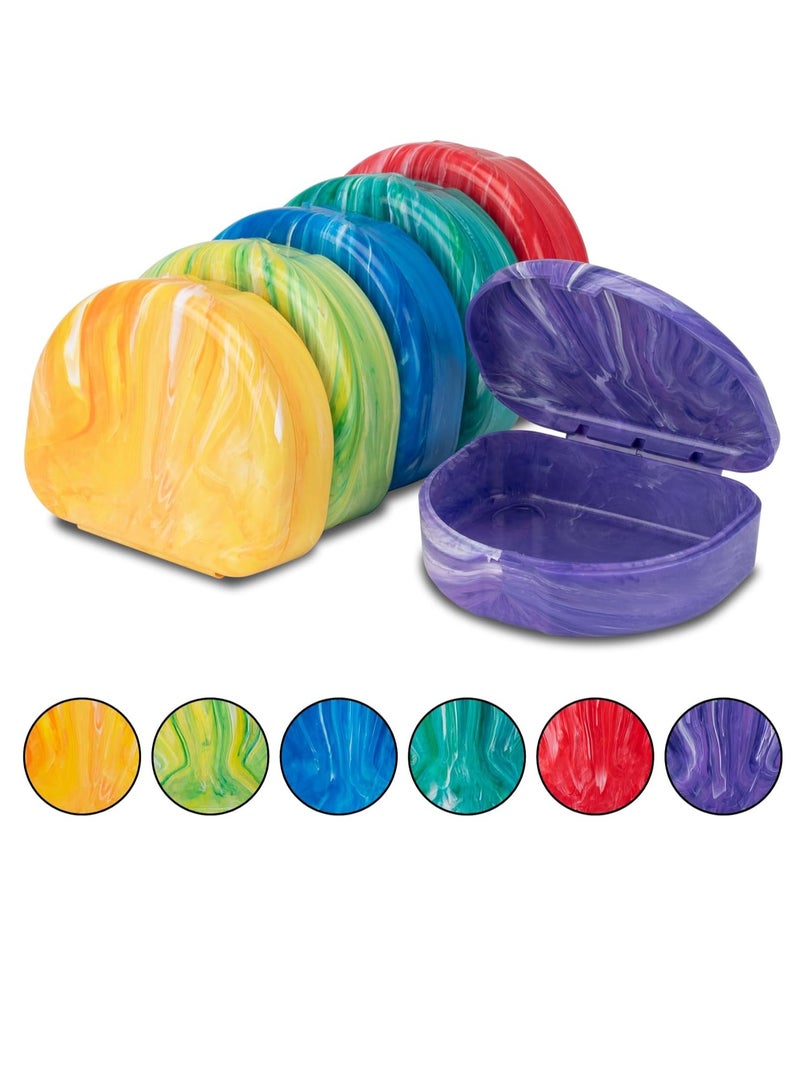 Practicon Practicon Marble Retainer Cases, Orthodontic Aligner Case, Mouth Guard Holder (3 Pack) (Assorted)  - Image 1