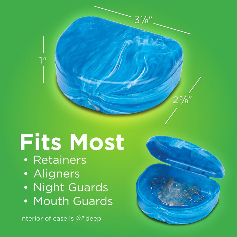 Practicon Marble Retainer Cases, Orthodontic Aligner Case, Mouth Guard Holder (3 Pack) (Assorted) - Image 5