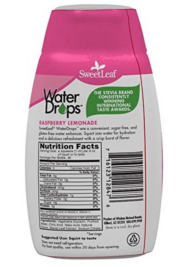 SweetLeaf Water Drops, Raspberry Lemonade - Sugar-Free Water Enhancer Drops, Stevia & Monk Fruit Sweetener Water Flavoring, 1.62 Fl Oz (Pack of 2) - Image 4