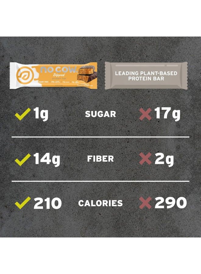 No Cow High Protein Bars, Chocolate Chip Cookie Dough - Healthy Snacks, 20g Vegan Protein, High Fiber, Low Sugar, Keto Friendly, Dairy & Gluten Free (12 Count) - Image 5