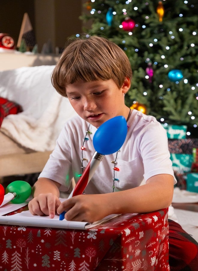 Cool Things Corp Cool Things Christmas Bulb Pen - Light Up Jumbo LED Lightbulb Pens (3 Pack, Red/Green/Blue), Festive Party Favor, Stocking Stuffer, Secret Santa, Holiday Gifts for Kids & Adults - Image 3
