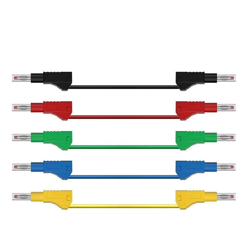 6 Pcs Multi-Meter Test Leads 100cm Cable Wire Line 4mm Security Banana Plug Electrical Tool DIY Random Color - Image 3