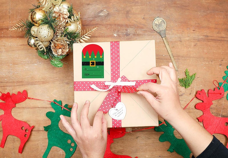Joy Bang Christmas Gift Tags Self Adhesive Stickers - Christmas Stickers - Xmas Wrapping Paper Decorations Gift Tags for Presents to from Sticker 276Pcs - Image 5