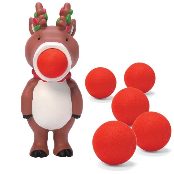 Hog Wild Christmas Reindeer Ball Popper Toy - Holiday Stocking Stuffer Includes 4 Soft Foam Balls - Squeeze to Pop Air Powered Balls Up to 20 Feet - Indoor/Outdoor Play - Gift for Kids, Girls, Boys - Image 2