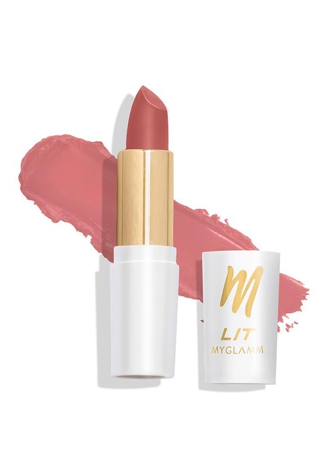 MyGlamm Moist Matte Lipstick  Peach Pink Shade Long Lasting  Pigmented  Hydrating Lipstick with Moringa Oil and Vitamin E  4.2g - Image 1