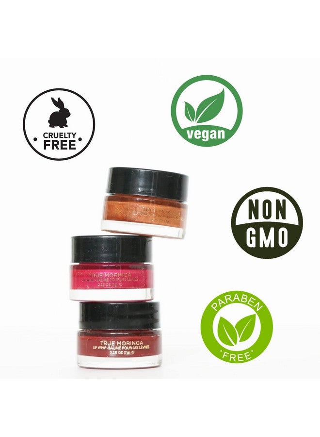true moringa Tinted Lip Balm Truth Pink Yarrow Cocoa Lip Whip Luxury Organic Lip Gloss Tinted Moisturizer Natural Vegan Lip Tint Shimmer 0.25 Ounce - Image 2