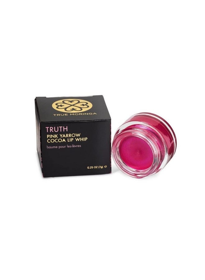 true moringa Tinted Lip Balm Truth Pink Yarrow Cocoa Lip Whip Luxury Organic Lip Gloss Tinted Moisturizer Natural Vegan Lip Tint Shimmer 0.25 Ounce - Image 1