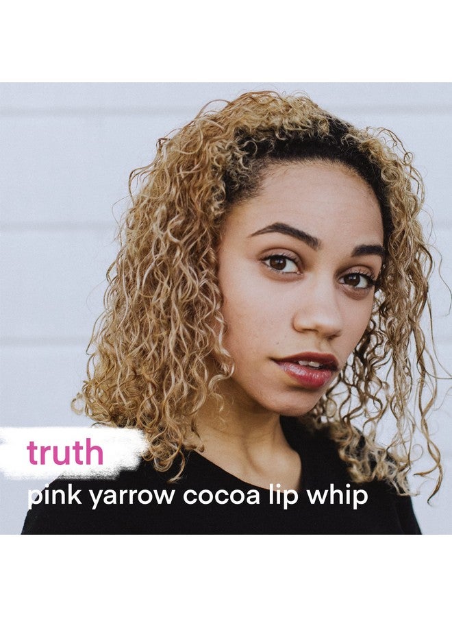 true moringa Tinted Lip Balm Truth Pink Yarrow Cocoa Lip Whip Luxury Organic Lip Gloss Tinted Moisturizer Natural Vegan Lip Tint Shimmer 0.25 Ounce - Image 5