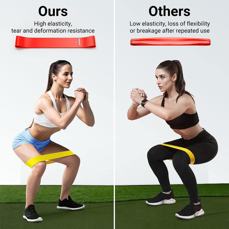 Omyoffice Resistance band,Portable resistance bands for workout,Natural latex material,Heavy,5 different resistance levels,For Strength Training&Fitness Workouts, Pilates, Yoga Physical Therapy Fitness - Image 5