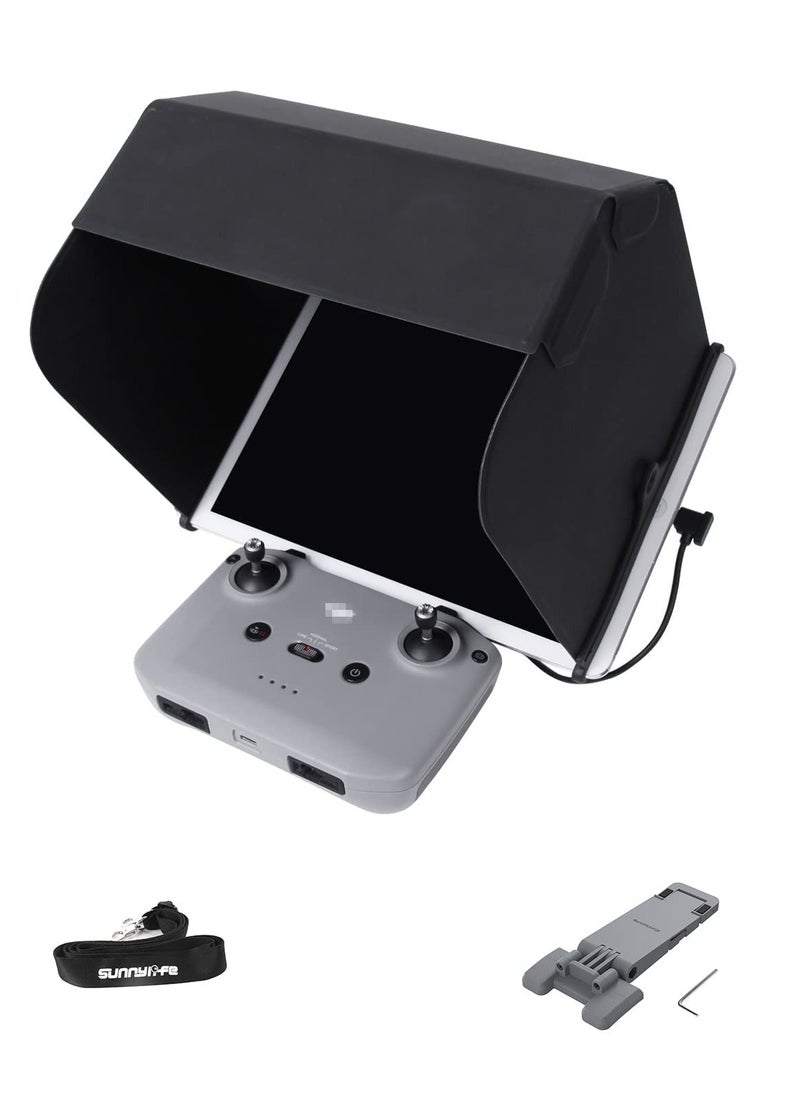 Remote Control Phone Shade, Sunshade Shade for DJI mavic 3/Mini 2/Mavic Air 2/DJI Air 2S Controller Accessories Sunshade Shade for 7.9" Screen with Tablet Holder and Dual Lanyard