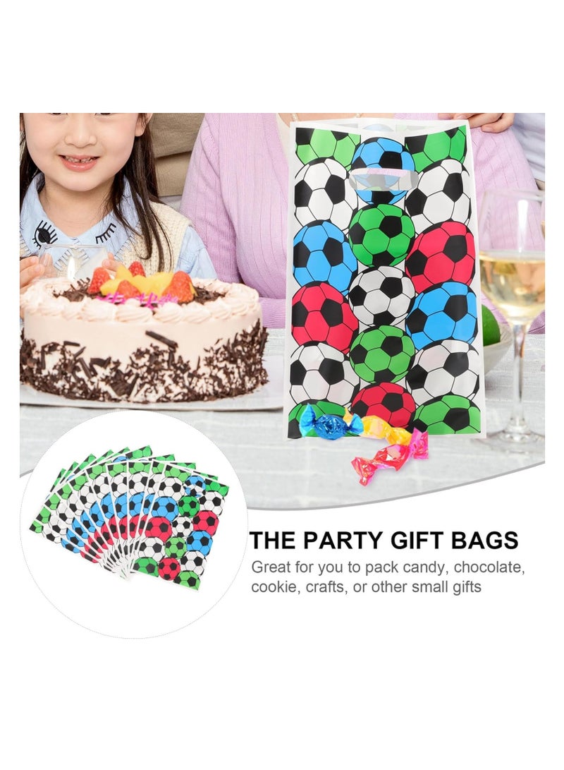 Excefore 50pcs Tote Bags Gift Bags Soccer Sport Party Favors Biscuits Pouch Presents Bag Gift Wrapping Bags Bouquet Bags Candy Bag Birthday Party Supplies Baseball Decorate Love Sports Ball - Image 3