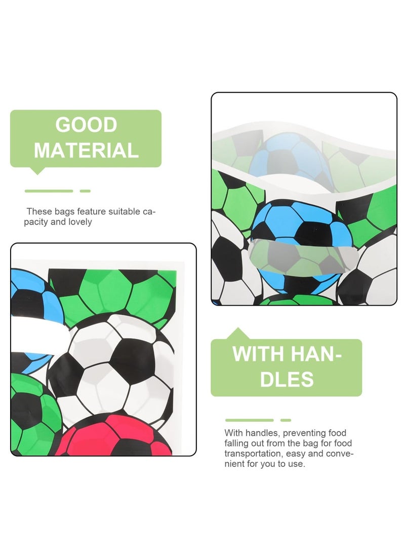 Excefore 50pcs Tote Bags Gift Bags Soccer Sport Party Favors Biscuits Pouch Presents Bag Gift Wrapping Bags Bouquet Bags Candy Bag Birthday Party Supplies Baseball Decorate Love Sports Ball - Image 5